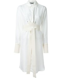 Белое шелковое платье от Sportmax