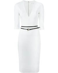 Белое шелковое платье от Victoria Beckham