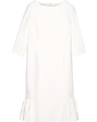 Белое шерстяное платье от Oscar de la Renta