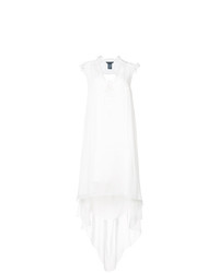 Белое шифоновое платье-миди от Thomas Wylde