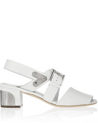 Белые босоножки на каблуке от Alexander McQueen