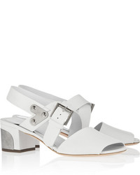 Белые босоножки на каблуке от Alexander McQueen