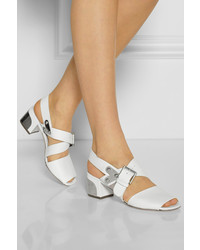 Белые босоножки на каблуке от Alexander McQueen