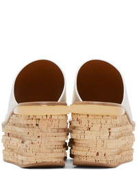 Белые босоножки на танкетке от Chloé