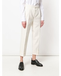Женские белые брюки-галифе от Thom Browne