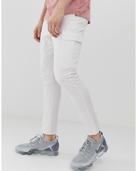 Белые брюки карго от ASOS DESIGN