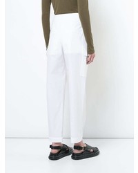 Женские белые брюки карго от Kuho