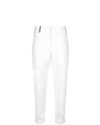 Женские белые брюки карго от Peserico
