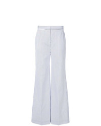 Белые брюки-клеш в вертикальную полоску от Victoria Victoria Beckham