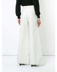 Белые брюки-клеш от Khaite