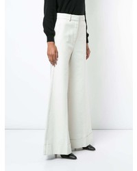 Белые брюки-клеш от Khaite