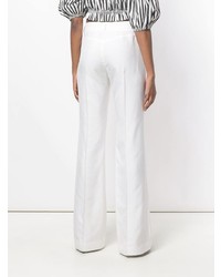 Белые брюки-клеш от Talbot Runhof