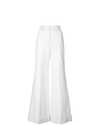Белые брюки-клеш от Khaite