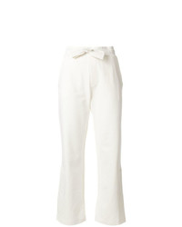 Белые брюки-клеш от Moncler