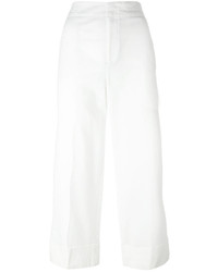 Белые брюки-клеш от Pt01