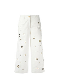 Белые брюки-кюлоты с вышивкой от Kenzo