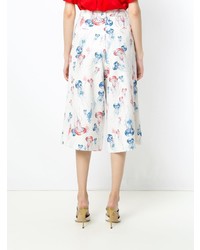 Белые брюки-кюлоты с принтом от Olympiah