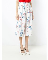 Белые брюки-кюлоты с принтом от Olympiah