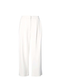 Белые брюки-кюлоты со складками от Adam Lippes