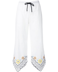 Женские белые брюки с цветочным принтом от See by Chloe