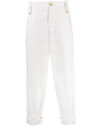 Белые брюки чинос от Alexander McQueen