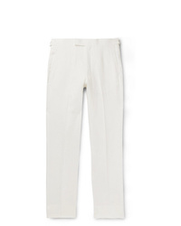 Белые брюки чинос от Anderson & Sheppard