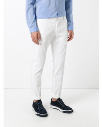 Белые брюки чинос от Dondup