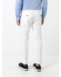 Белые брюки чинос от Dondup