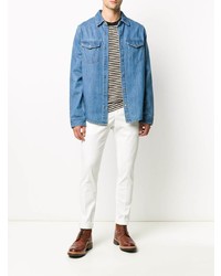 Белые брюки чинос от Dondup