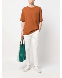 Белые брюки чинос от Borrelli