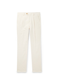 Белые вельветовые брюки чинос от Brunello Cucinelli