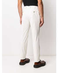 Белые вельветовые брюки чинос от Pt01