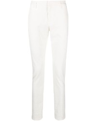Белые вельветовые брюки чинос от Dondup
