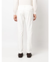 Белые вельветовые брюки чинос от Dondup