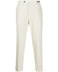 Белые вельветовые брюки чинос от Pt01