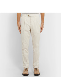 Белые вельветовые брюки чинос от Brunello Cucinelli