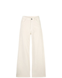 Белые вельветовые широкие брюки от Nine In The Morning