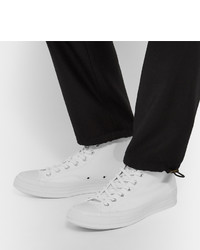 Мужские белые высокие кеды из плотной ткани от Converse
