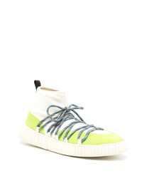 Мужские белые высокие кеды из плотной ткани от OSKLEN