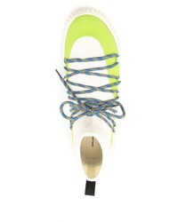 Мужские белые высокие кеды из плотной ткани от OSKLEN