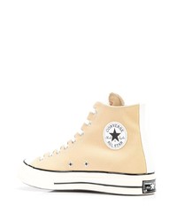 Мужские белые высокие кеды из плотной ткани от Converse