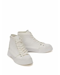 Мужские белые высокие кеды из плотной ткани от JW Anderson