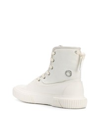 Мужские белые высокие кеды из плотной ткани от Both