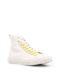 Мужские белые высокие кеды из плотной ткани от Diesel