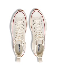 Мужские белые высокие кеды из плотной ткани от Converse