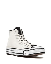 Мужские белые высокие кеды из плотной ткани от Converse