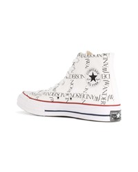 Мужские белые высокие кеды от Converse X JW Anderson