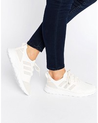 Женские белые высокие кеды от adidas