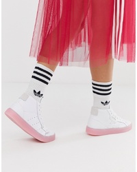 Женские белые высокие кеды от adidas Originals