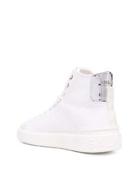 Мужские белые высокие кеды от Balmain
